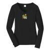 Ladies Long Sleeve Fan Favorite V Neck Tee Thumbnail