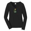 Ladies Long Sleeve Fan Favorite V Neck Tee Thumbnail