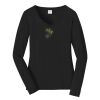 Ladies Long Sleeve Fan Favorite V Neck Tee Thumbnail