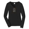 Ladies Long Sleeve Fan Favorite V Neck Tee Thumbnail
