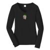 Ladies Long Sleeve Fan Favorite V Neck Tee Thumbnail