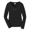 Ladies Long Sleeve Fan Favorite V Neck Tee Thumbnail