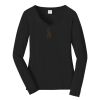 Ladies Long Sleeve Fan Favorite V Neck Tee Thumbnail