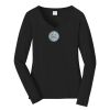 Ladies Long Sleeve Fan Favorite V Neck Tee Thumbnail