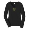 Ladies Long Sleeve Fan Favorite V Neck Tee Thumbnail