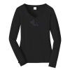 Ladies Long Sleeve Fan Favorite V Neck Tee Thumbnail