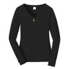 Ladies Long Sleeve Fan Favorite V Neck Tee Thumbnail