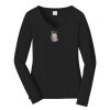 Ladies Long Sleeve Fan Favorite V Neck Tee Thumbnail