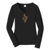 Ladies Long Sleeve Fan Favorite V Neck Tee Thumbnail
