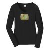 Ladies Long Sleeve Fan Favorite V Neck Tee Thumbnail