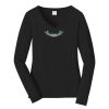Ladies Long Sleeve Fan Favorite V Neck Tee Thumbnail
