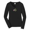 Ladies Long Sleeve Fan Favorite V Neck Tee Thumbnail
