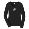 Ladies Long Sleeve Fan Favorite V Neck Tee Thumbnail