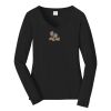Ladies Long Sleeve Fan Favorite V Neck Tee Thumbnail