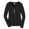 Ladies Long Sleeve Fan Favorite V Neck Tee Thumbnail