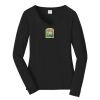 Ladies Long Sleeve Fan Favorite V Neck Tee Thumbnail