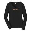 Ladies Long Sleeve Fan Favorite V Neck Tee Thumbnail