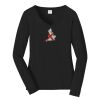 Ladies Long Sleeve Fan Favorite V Neck Tee Thumbnail