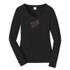 Ladies Long Sleeve Fan Favorite V Neck Tee Thumbnail