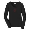 Ladies Long Sleeve Fan Favorite V Neck Tee Thumbnail