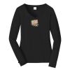 Ladies Long Sleeve Fan Favorite V Neck Tee Thumbnail