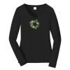 Ladies Long Sleeve Fan Favorite V Neck Tee Thumbnail