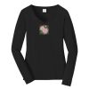 Ladies Long Sleeve Fan Favorite V Neck Tee Thumbnail