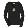 Ladies Long Sleeve Fan Favorite V Neck Tee Thumbnail