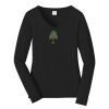 Ladies Long Sleeve Fan Favorite V Neck Tee Thumbnail