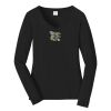 Ladies Long Sleeve Fan Favorite V Neck Tee Thumbnail