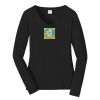 Ladies Long Sleeve Fan Favorite V Neck Tee Thumbnail