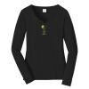 Ladies Long Sleeve Fan Favorite V Neck Tee Thumbnail