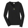 Ladies Long Sleeve Fan Favorite V Neck Tee Thumbnail