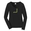 Ladies Long Sleeve Fan Favorite V Neck Tee Thumbnail