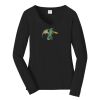 Ladies Long Sleeve Fan Favorite V Neck Tee Thumbnail