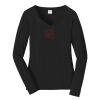 Ladies Long Sleeve Fan Favorite V Neck Tee Thumbnail