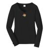 Ladies Long Sleeve Fan Favorite V Neck Tee Thumbnail