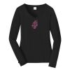 Ladies Long Sleeve Fan Favorite V Neck Tee Thumbnail