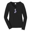 Ladies Long Sleeve Fan Favorite V Neck Tee Thumbnail