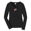 Ladies Long Sleeve Fan Favorite V Neck Tee Thumbnail