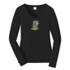 Ladies Long Sleeve Fan Favorite V Neck Tee Thumbnail