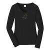 Ladies Long Sleeve Fan Favorite V Neck Tee Thumbnail