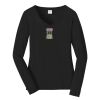 Ladies Long Sleeve Fan Favorite V Neck Tee Thumbnail