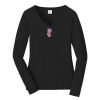 Ladies Long Sleeve Fan Favorite V Neck Tee Thumbnail