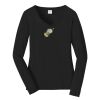 Ladies Long Sleeve Fan Favorite V Neck Tee Thumbnail