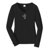 Ladies Long Sleeve Fan Favorite V Neck Tee Thumbnail