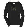 Ladies Long Sleeve Fan Favorite V Neck Tee Thumbnail