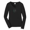 Ladies Long Sleeve Fan Favorite V Neck Tee Thumbnail