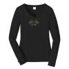 Ladies Long Sleeve Fan Favorite V Neck Tee Thumbnail