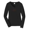 Ladies Long Sleeve Fan Favorite V Neck Tee Thumbnail